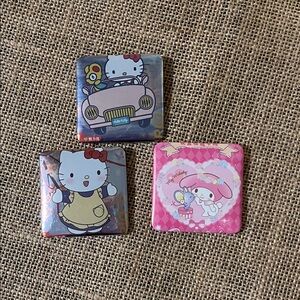 Hello Kitty Themed Pin Set - Pink and Blue